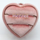 JENNY- cuori orizzontali ~ ANELLO REGOLABILE con cubic zirconia a forma di cuore