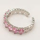 JENNY- cuori orizzontali ~ ANELLO REGOLABILE con cubic zirconia a forma di cuore