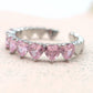 JENNY- cuori orizzontali ~ ANELLO REGOLABILE con cubic zirconia a forma di cuore