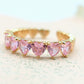JENNY- cuori orizzontali ~ ANELLO REGOLABILE con cubic zirconia a forma di cuore