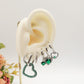 Crystal Diana Set - 6 Orecchini pendenti in cubic zirconia a forma di cuore