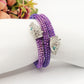 KALI ~ Bracciale snodato a pantera con cubic zirconia