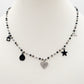 ADORABLE ~ Collana ACCIAIO INOSSIDABILE con perline ciondoli