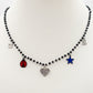 ADORABLE ~ Collana ACCIAIO INOSSIDABILE con perline ciondoli