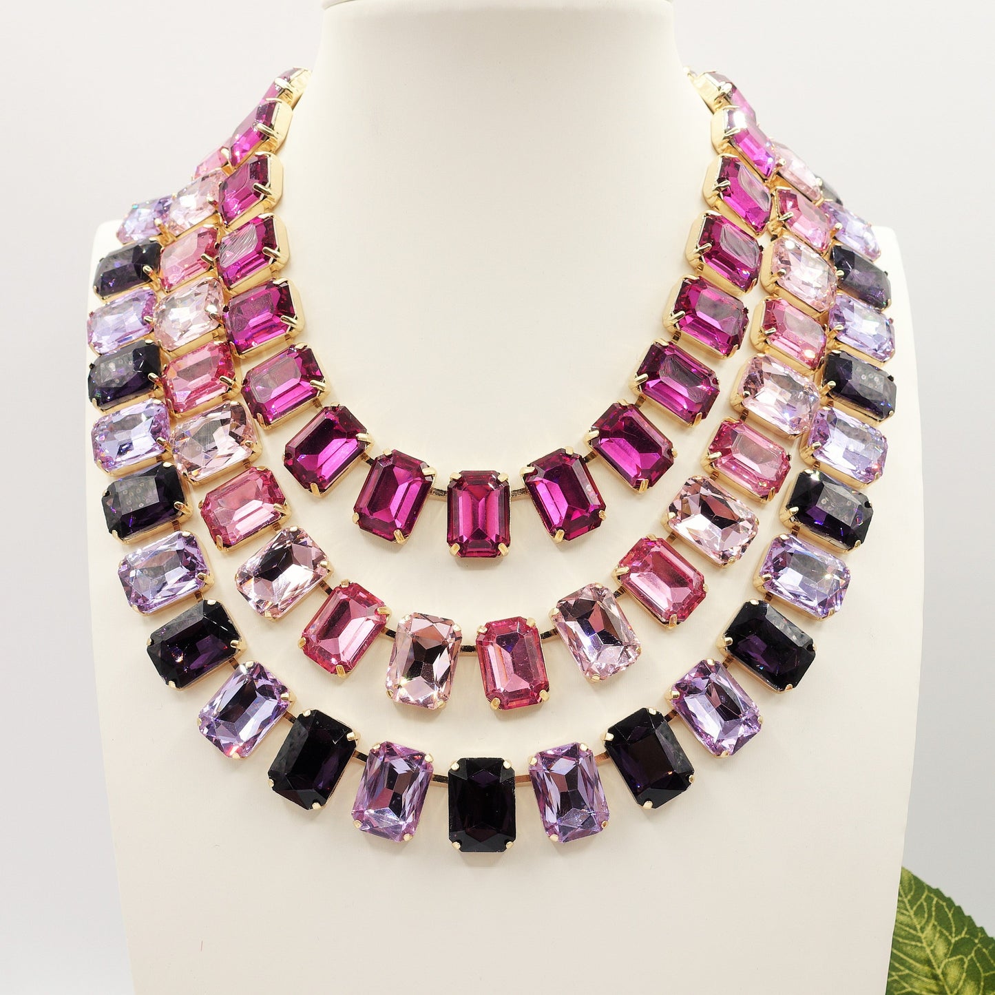 MARGOT collier con pietre sfaccettate - silver
