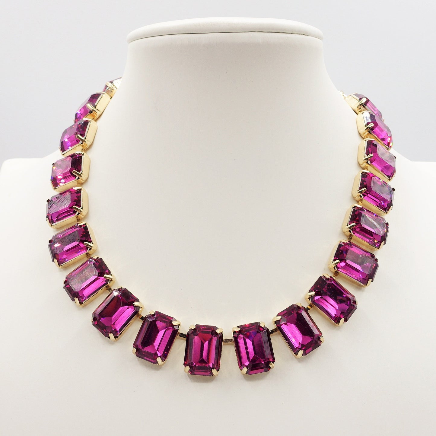 MARGOT collier con pietre sfaccettate - silver