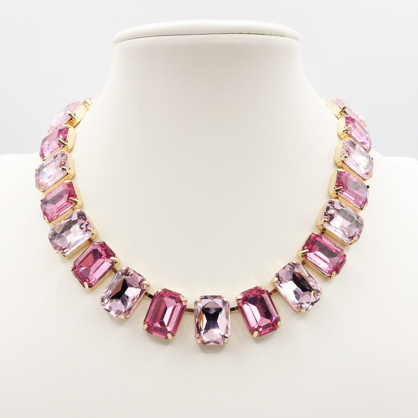 MARGOT collier con pietre sfaccettate - silver