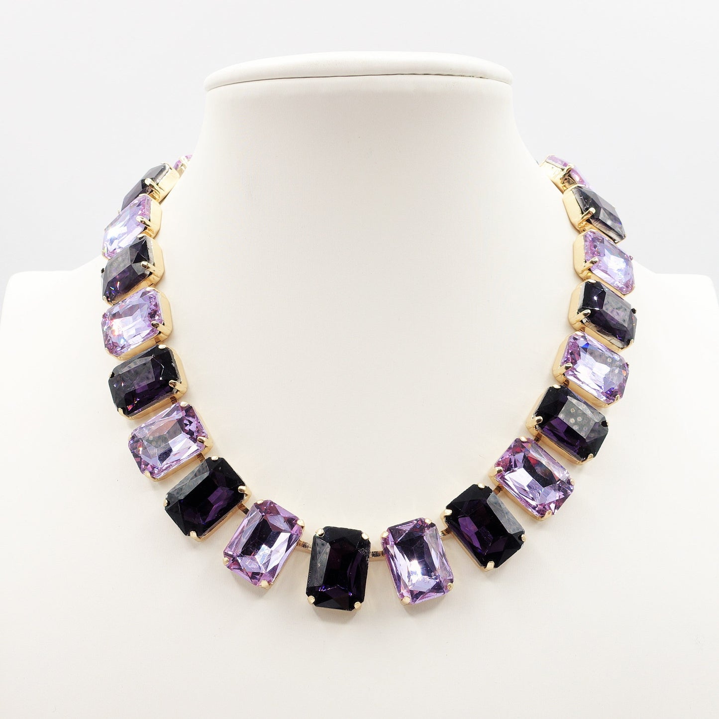MARGOT collier con pietre sfaccettate - silver