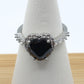 BLAIR ~ Anello a cuore con Cubic Zirconia- Regolabile