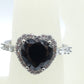 BLAIR ~ Anello a cuore con Cubic Zirconia- Regolabile