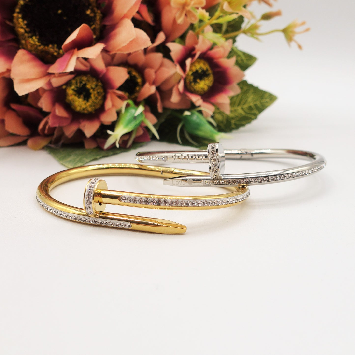 VENICE CRYSTAL ~ Bracciale CHIODO in acciaio inossidabile