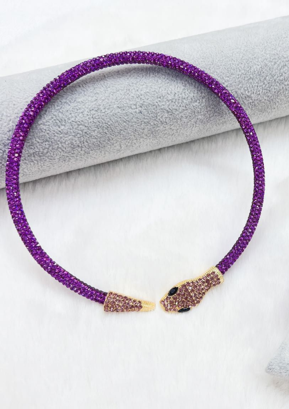 KAA CHOKER ~ Girocollo snodato a serpente con cubic zirconia