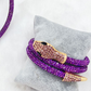 KAA BIG HEAD~Bracciale snodato a serpente con cubic zirconia