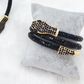 KAA BIG HEAD~Bracciale snodato a serpente con cubic zirconia
