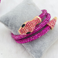 KAA BIG HEAD~Bracciale snodato a serpente con cubic zirconia
