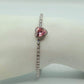 DIANA ~Chunky ~ Bracciale tennis con cuore in Cubic Zirconia