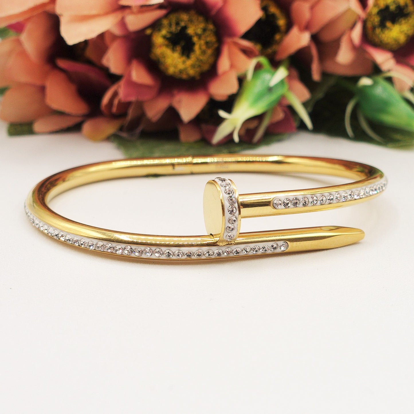 VENICE CRYSTAL ~ Bracciale CHIODO in acciaio inossidabile