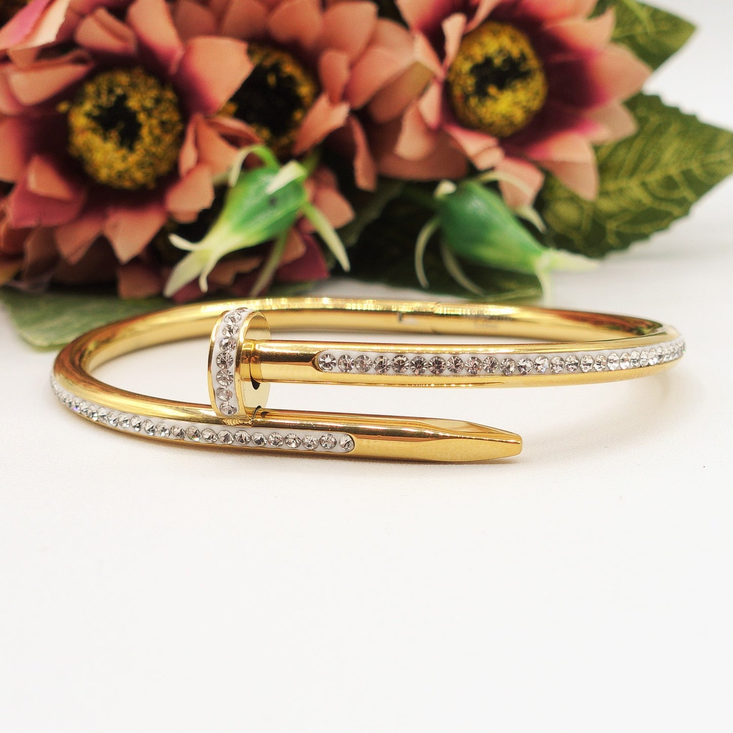 VENICE CRYSTAL ~ Bracciale CHIODO in acciaio inossidabile