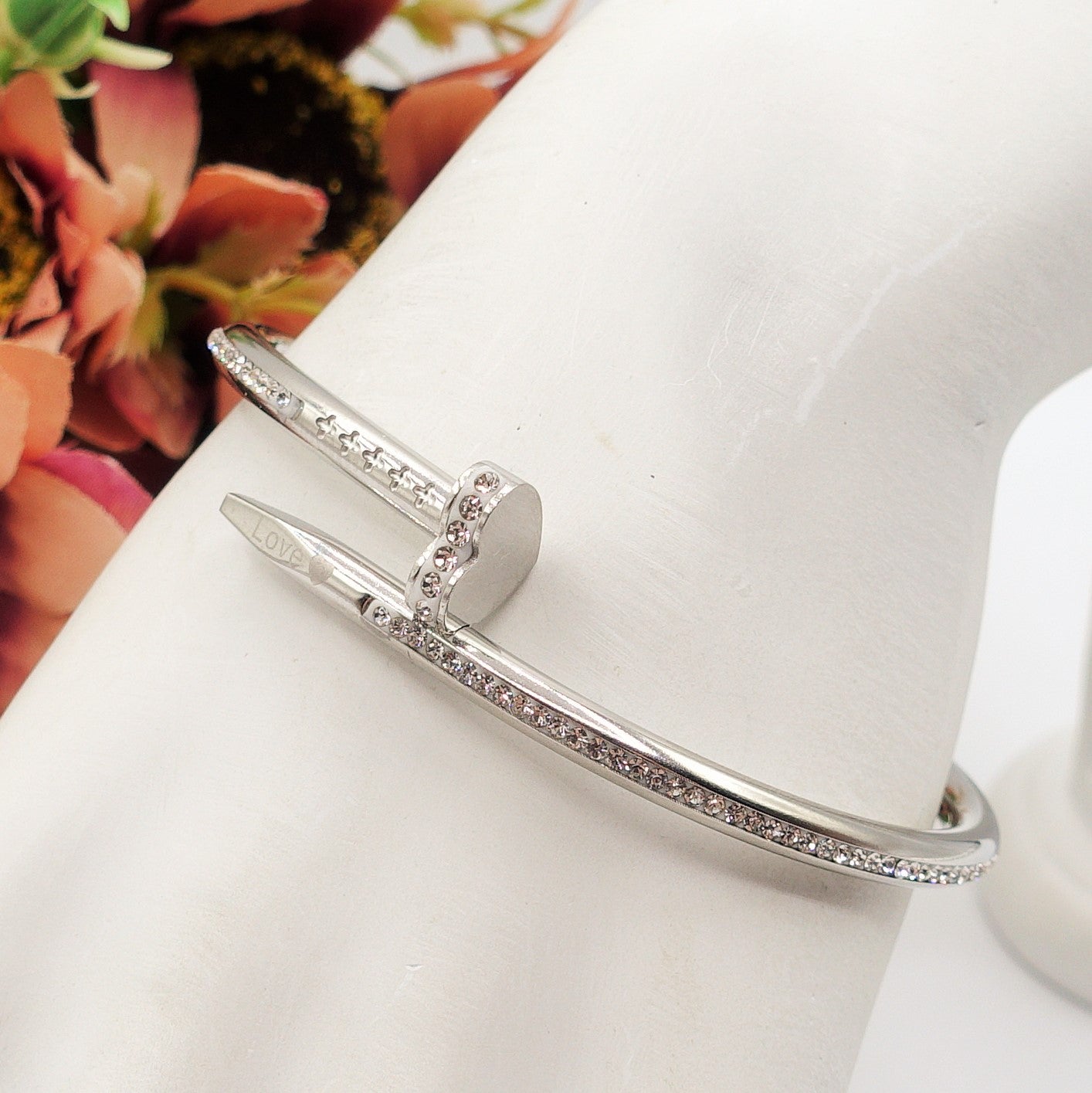 VENICE CRYSTAL ~ Bracciale CHIODO in acciaio inossidabile