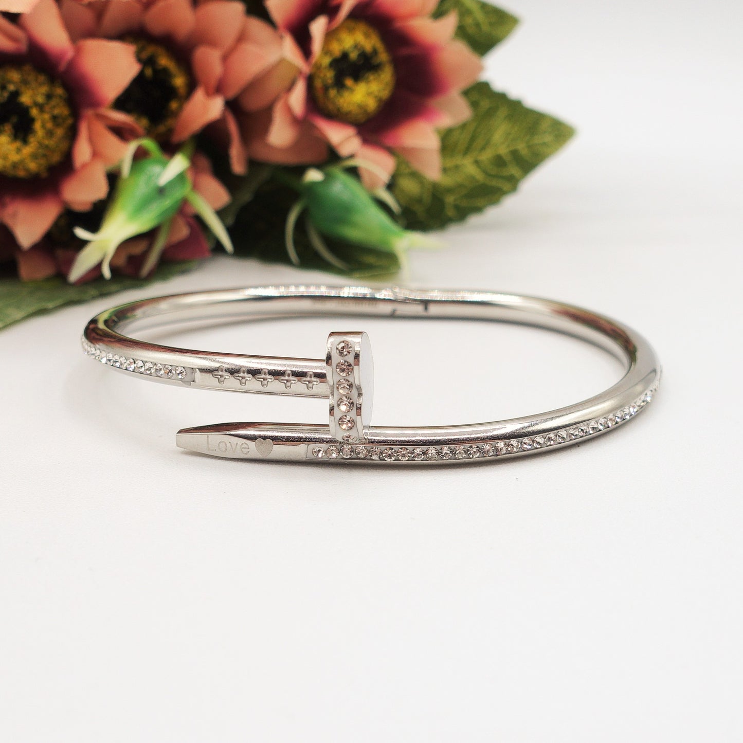 VENICE CRYSTAL ~ Bracciale CHIODO in acciaio inossidabile