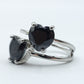 Camille ~ ANELLO cuore doppio contrariè in cubic zirconia