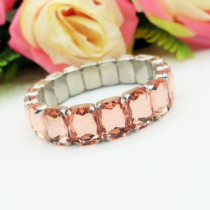 MARGOT ACCIAIO INOSSIDABILE  -Bracciale Elasticizzato con pietre sfaccettate