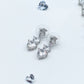CHERIE-"THE SILVER SET"- 3 PCS- zirconia necklace+zirconia pendants earrings+zirconia tennis bracelet