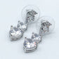 CHERIE-"THE SILVER SET"- 3 PCS- zirconia necklace+zirconia pendants earrings+zirconia tennis bracelet