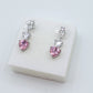 CHERIE - tiny - Orecchini pendenti in cubic zirconia a forma di cuore