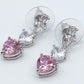 CHERIE - tiny - Orecchini pendenti in cubic zirconia a forma di cuore