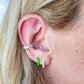 Layla~ 925 STERLING SILVER zircon Hoops earrings