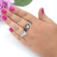 Isabelle - Acciaio Inossidabile~ anello chevalier cubic zirconia a cuore