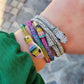 KAA BIG HEAD~Bracciale snodato a serpente con cubic zirconia