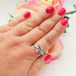 CHANTELLE ~ Anello regolabile TRILOGY con cubic zirconia a forma di cuore