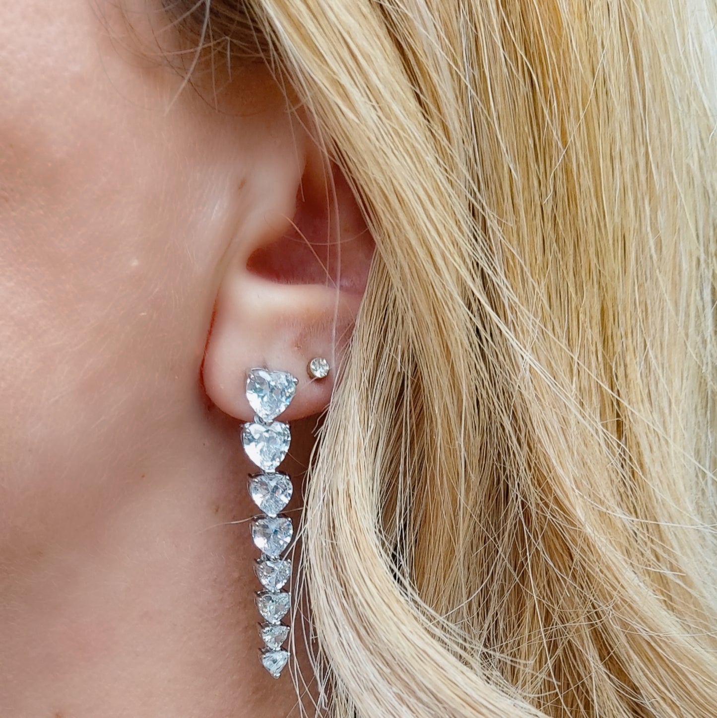 CHANTELLE - ORECCHINI con Cubic Zirconia a forma di cuore