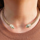 KALI CHOKER ~ Girocollo snodato a pantera con cubic zirconia