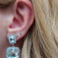 ARIEL SQUARE - Orecchini pendenti con pietre sfaccettate e Cubic Zirconia