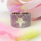 VENUS - Anello a fascia  con Cubic Zirconia e stella cut out