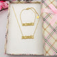 SET COLLANA E BRACCIALE in catena Con scritta MAMMA  Acciaio Inossidabile con scatola