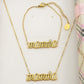 SET COLLANA E BRACCIALE in catena Con scritta MAMMA  Acciaio Inossidabile con scatola