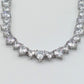 CHERIE-"THE SILVER SET"- 3 PCS- zirconia necklace+zirconia pendants earrings+zirconia tennis bracelet