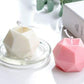 Alba ~ Geometric faceted round candle