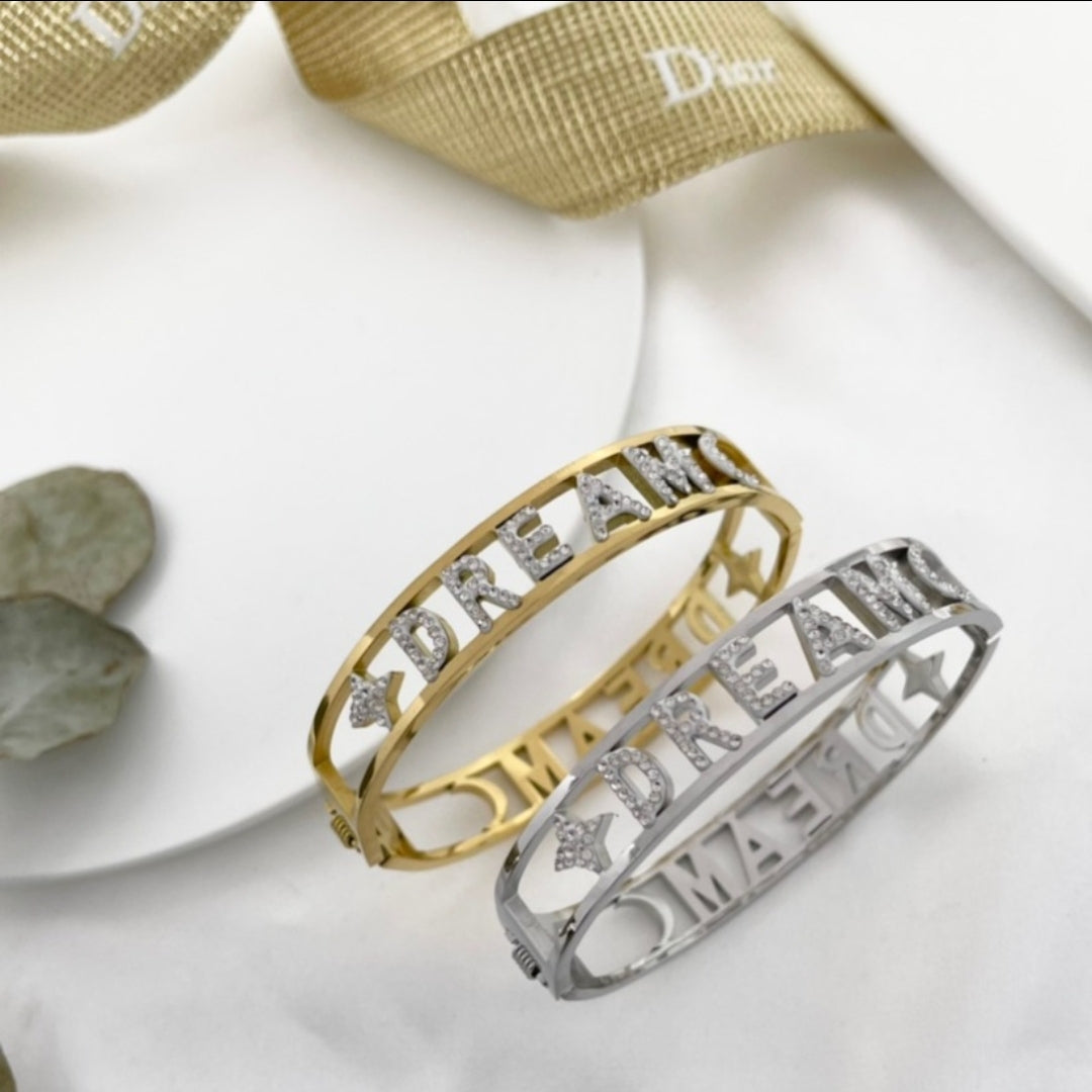 "Dream" Bangle- stainless steel bracelet