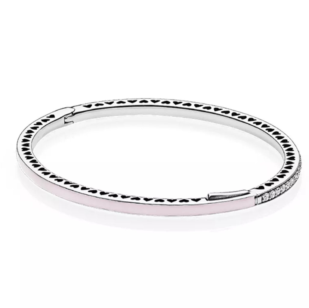 KEIRA  - ARGENTO 925  - Bracciale manetta smaltato con cubic zirconia