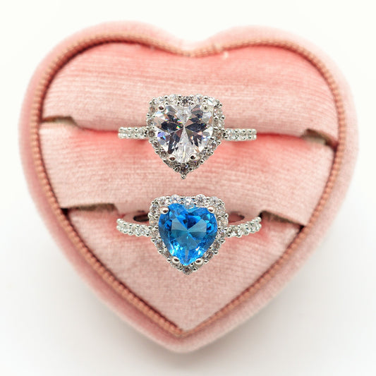 BLAIR ~ Anello a cuore con Cubic Zirconia- Regolabile