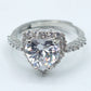 BLAIR ~ Anello a cuore con Cubic Zirconia- Regolabile