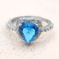 BLAIR ~ Anello a cuore con Cubic Zirconia- Regolabile