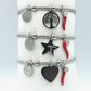 EMMA~ Bracciale magnetico con ciondoli in ACCIAIO INOSSIDABILE