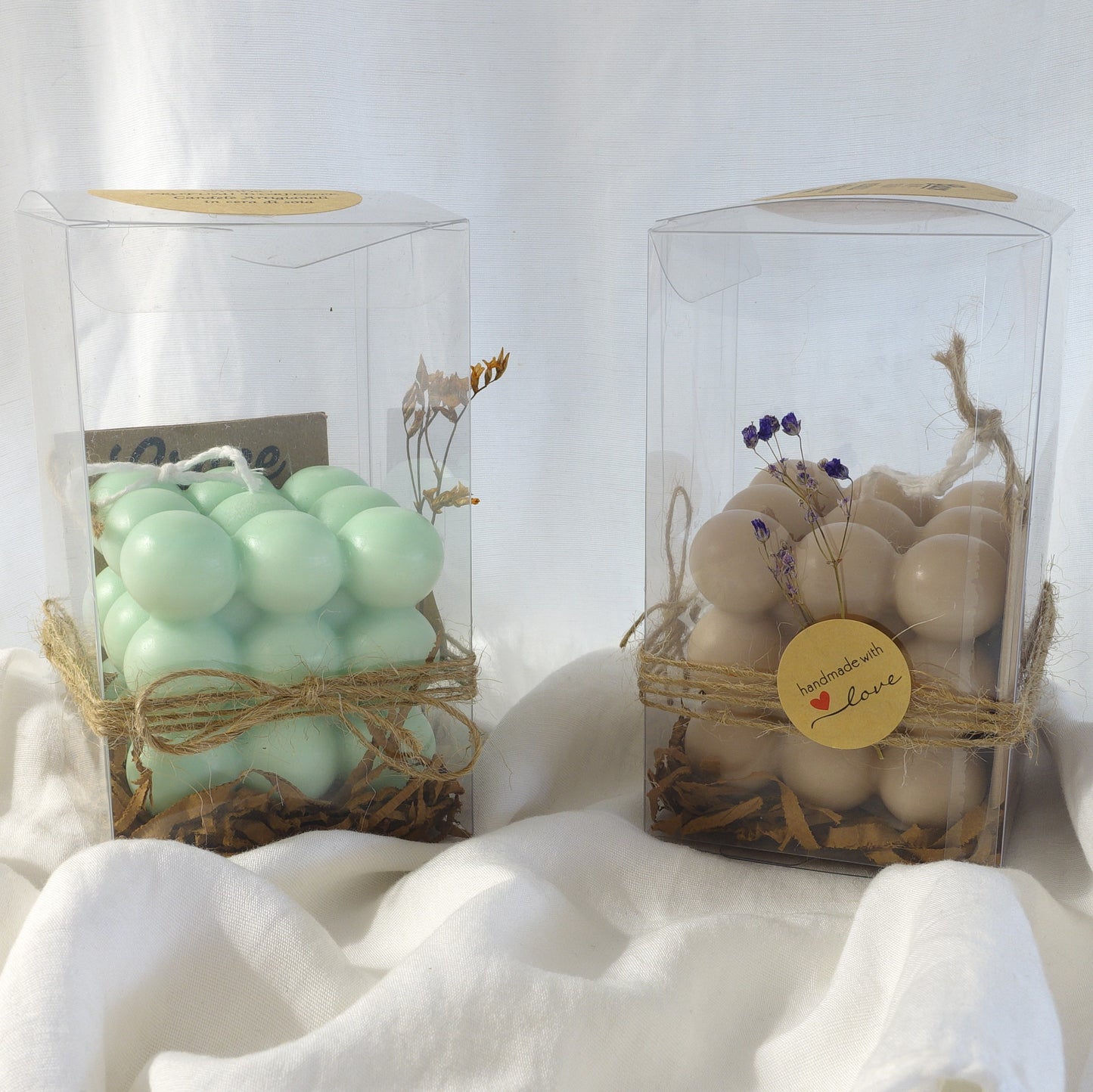 Andromeda ~ bubbles cube candle