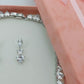 CHERIE-"THE SILVER SET"- 3 PCS- zirconia necklace+zirconia pendants earrings+zirconia tennis bracelet